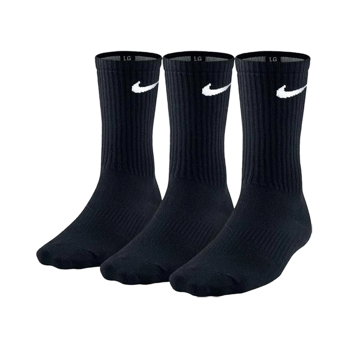 NIKE PERFORMANCE LIGHTWEIGHT TRAINING CREW SOCKS (3 PAIRS) 'BLACK/WHITE'