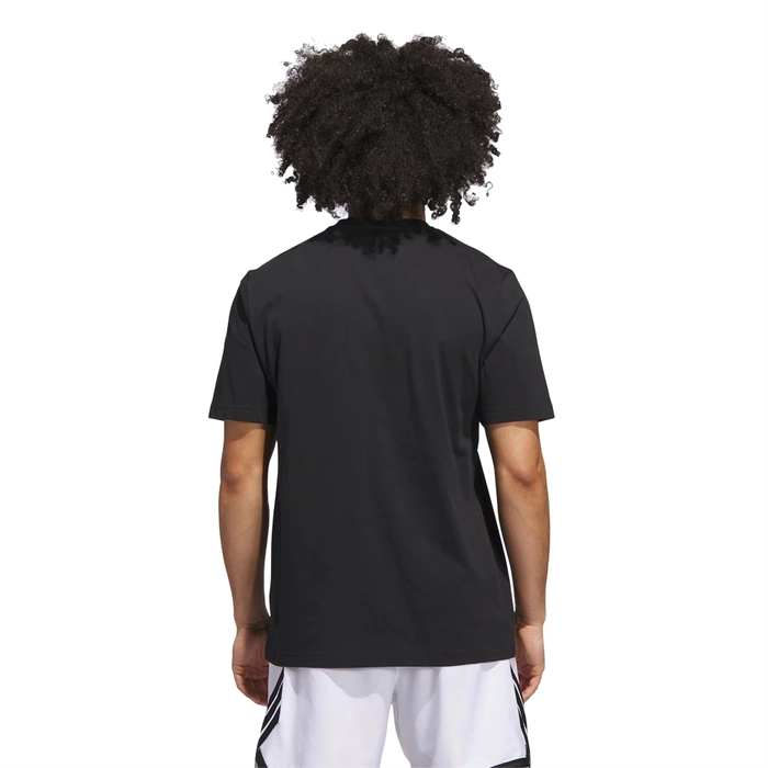 ADIDAS MEN'S BASKETBALL EMBLEM GRAPHIC TEE 'BLACK'
