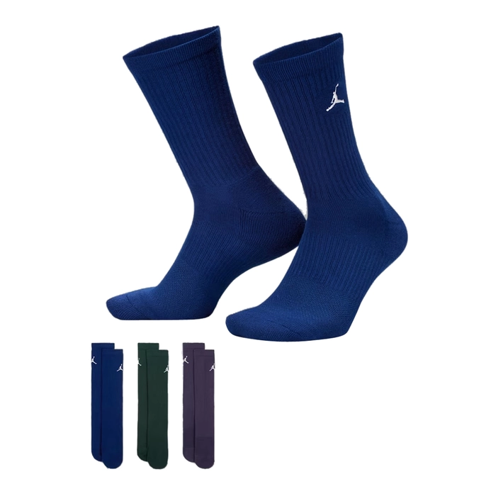 JORDAN EVERYDAY CREW SOCKS (3 PAIRS) 'MULTI-COLOUR'
