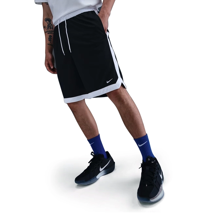 NIKE MEN'S DNA ACADEMY DRI-FIT 11 INCHES INSEAM BASKETBALL SHORTS 'BLACK/WHITE'