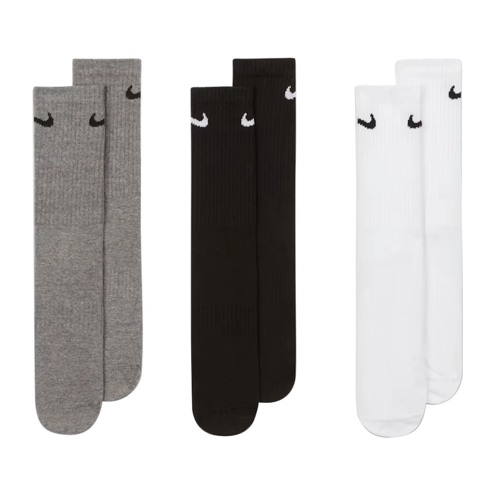 NIKE EVERYDAY LIGHTWEIGHT TRAINING CREW SOCKS (3 PAIRS) 'MULTI-COLOUR'