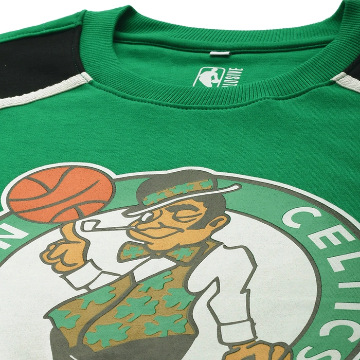 NBA BOSTON CELTICS PRINTED RAGLAN T-SHIRT 'GREEN'