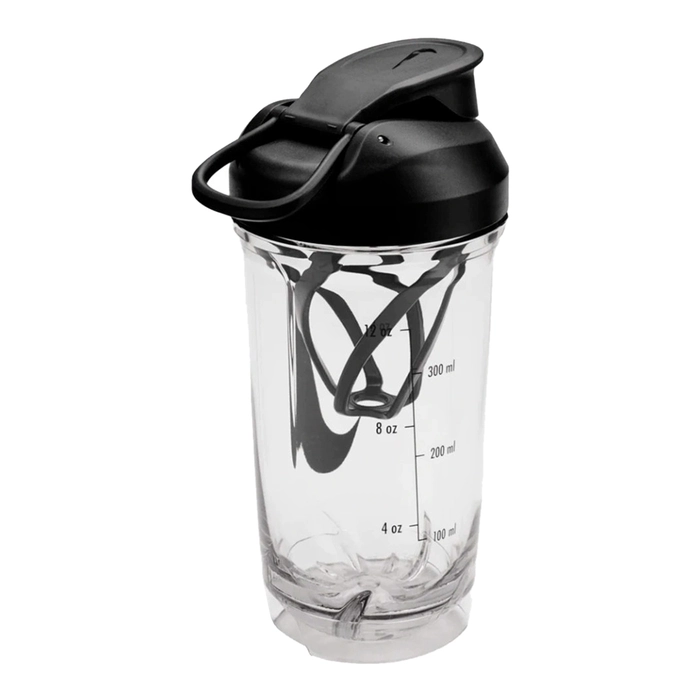NIKE TR RECHARGE  BOTTLE 470 ML SIPPER SHAKER 'CLEAR BLACK/CANNON VOLT'