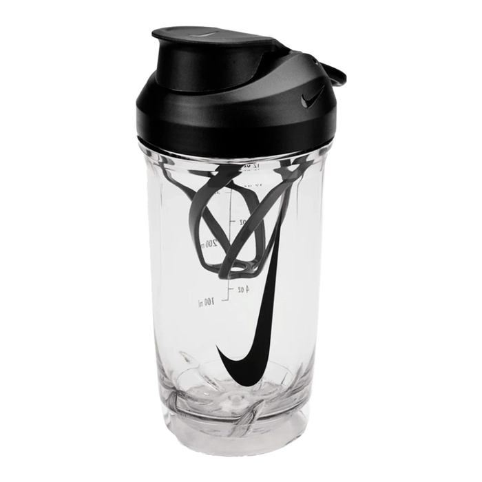 NIKE TR RECHARGE  BOTTLE 470 ML SIPPER SHAKER 'CLEAR BLACK/CANNON VOLT'