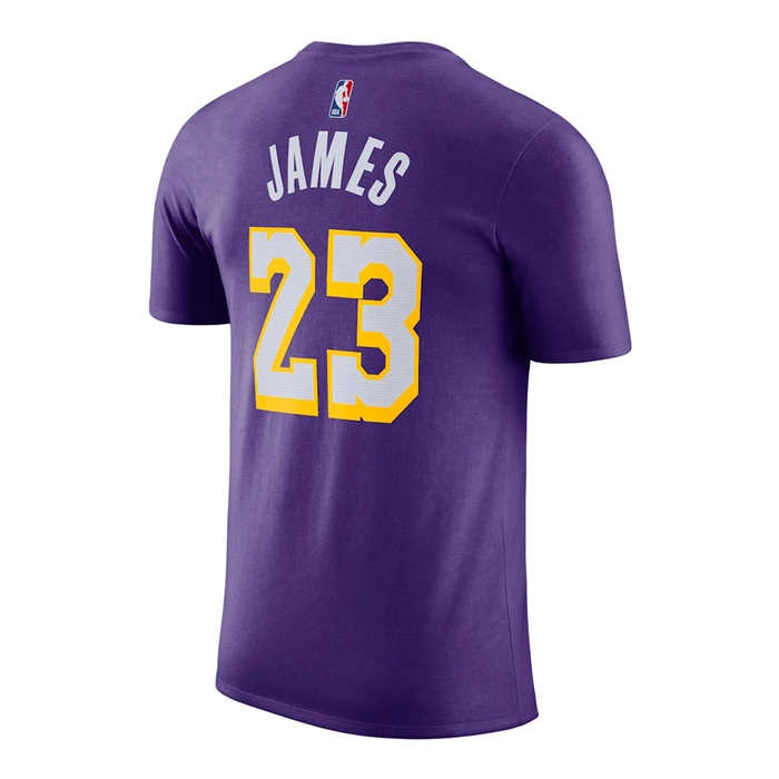 NIKE LEBRON JAMES NBA LOS ANGELES LAKERS ESSENTIALS STATEMENT T-SHIRT 'PURPLE'