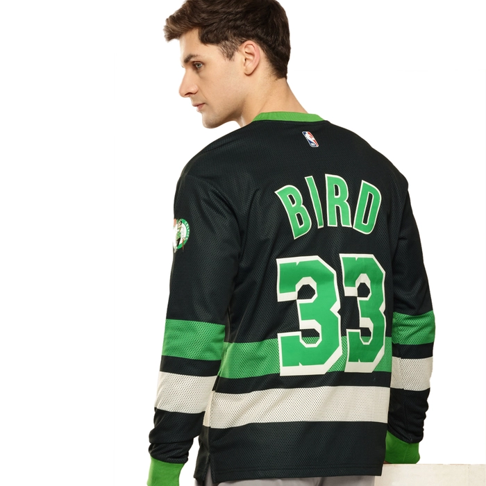 NBA LARRY BIRD BOSTON CELTICS FULL SLEEVE OVERSIZED JERSEY 'BLACK'