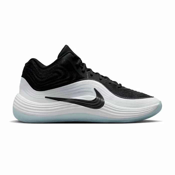 NIKE MEN'S PRECISION 8 MID BASKETBALL SHOES 'BLACK/WHITE/ICE BLUE'