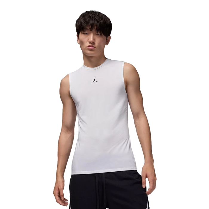 NIKE JORDAN MEN'S DRI-FIT SLEEVELESS BASE LAYER SPORT TANK 'WHITE'