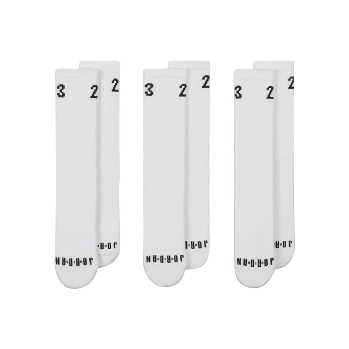 JORDAN ESSENTIALS CREW SOCKS (3 PAIRS) - 'WHITE'