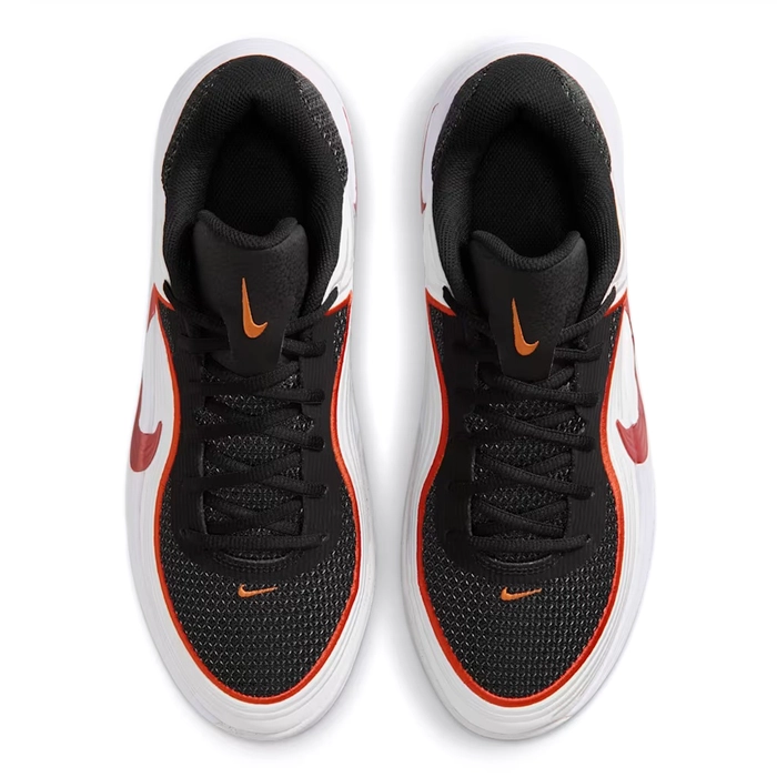 NIKE MEN'S PRECISION 8 LOW BASKETBALL SHOES 'BLACK/WHITE/PICANTE RED'