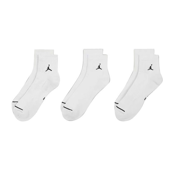 JORDAN EVERYDAY ANKLE SOCKS (3 PAIRS) WHITE