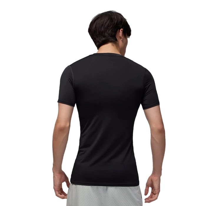 NIKE MEN'S DRI-FIT JORDAN SPORT SHORT-SLEEVE BASE LAYER TOP BLACK