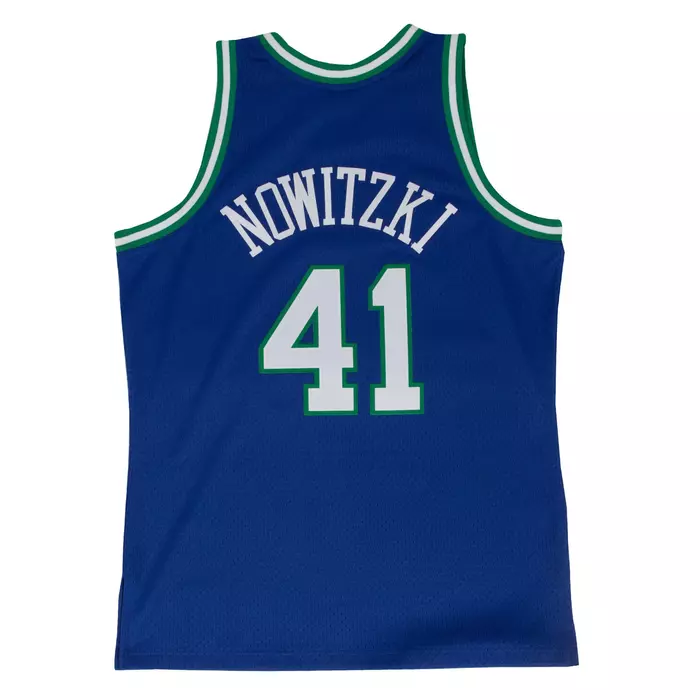 SWINGMAN JERSEY DALLAS MAVERICKS ROAD 1998-99 DIRK NOWITZKI 'BLUE'