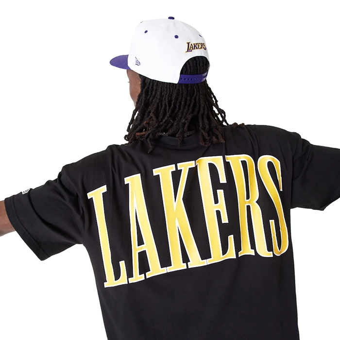NEW ERA LOS ANGELES LAKERS NBA LIFESTYLE OVERSIZED T-SHIRT 'BLACK'