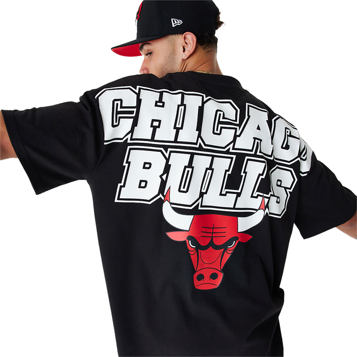 NBA - CHICAGO BULLS OVERSIZED TEXTURED T-SHIRT 'BLACK/GREY' - NBA