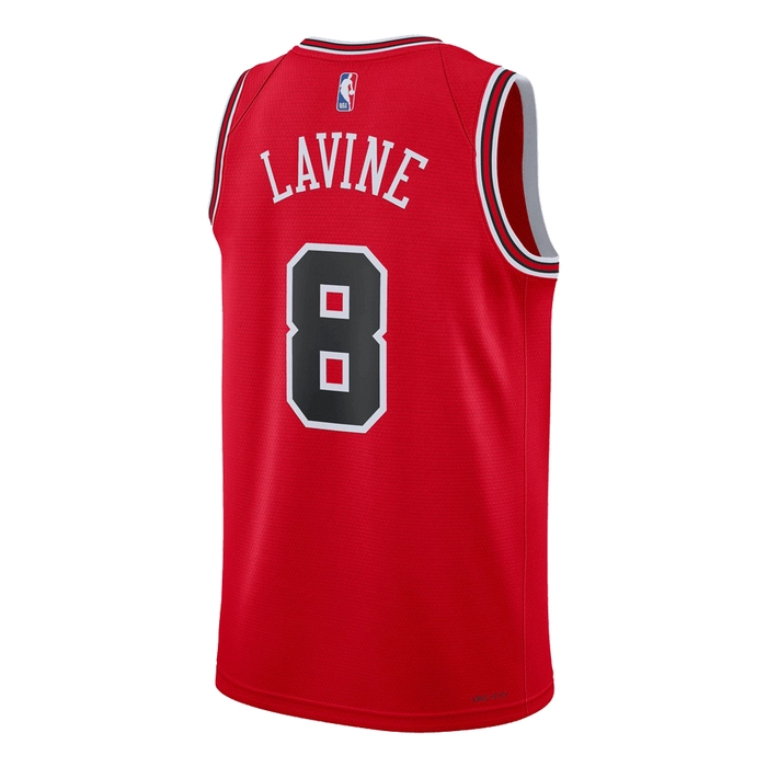 NIKE CHICAGO BULLS ZACH LAVINE NBA SWINGMAN 2022/23 ICON EDITION JERSEY 'RED'