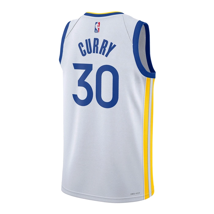 NIKE GOLDEN STATE WARRIORS STEPHEN CURRY DRI-FIT NBA SWINGMAN ASSOCIATION EDITION JERSEY 'WHITE'