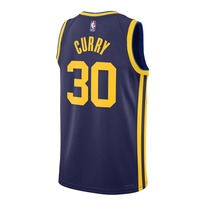 JORDAN GOLDEN STATE WARRIORS STEPHEN CURRY DRI-FIT NBA STATEMENT EDITION 2022/23 JERSEY 'NAVY BLUE'
