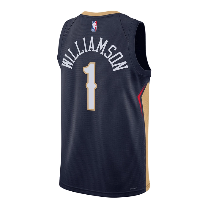NIKE NEW ORLEANS PELICANS ZION WILLIAMSON DRI-FIT NBA SWINGMAN ICON EDITION JERSEY 2022/23 'NAVY BLUE'