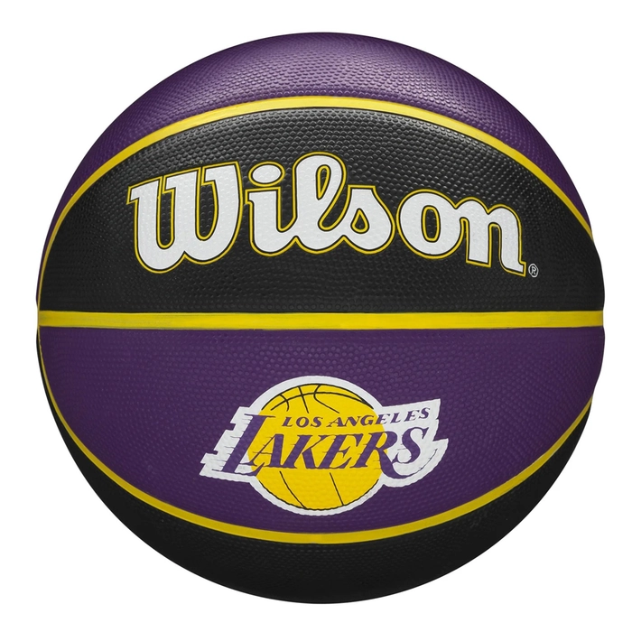 WILSON NBA TEAM TRIBUTE BASKETBALL LOS ANGELES LAKERS SIZE 7 'PURPLE'