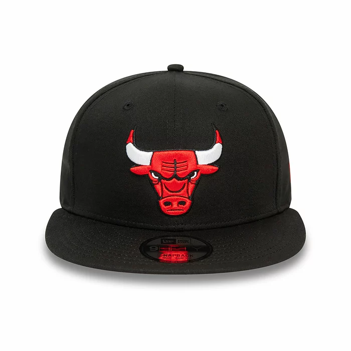 NEW ERA CHICAGO BULLS NBA REAR LOGO 9FIFTY SNAPBACK CAP BLACK'
