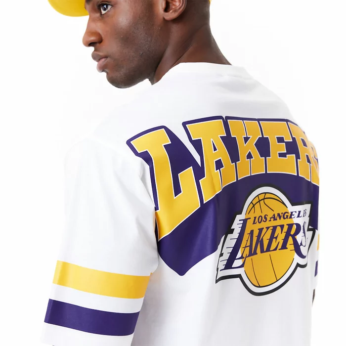 NEW ERA LOS ANGELES LAKERS NBA ARCH GRAPHIC OVERSIZED T-SHIRT 'WHITE'