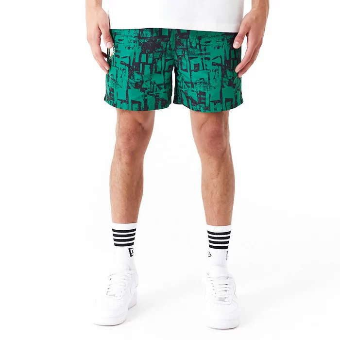 NEW ERA BOSTON CELTICS NBA ALL OVER PRINT SHORTS 'GREEN'