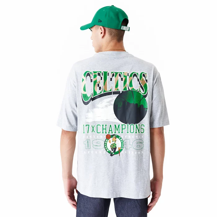 NEW ERA BOSTON CELTICS NBA CHAMPIONSHIP OVERSIZED T-SHIRT 'GREY'