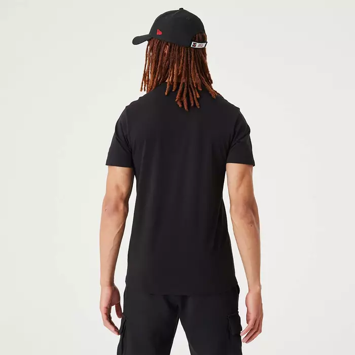 NEW ERA NBA SCRIPT LOGO T-SHIRT 'BLACK/WHITE'
