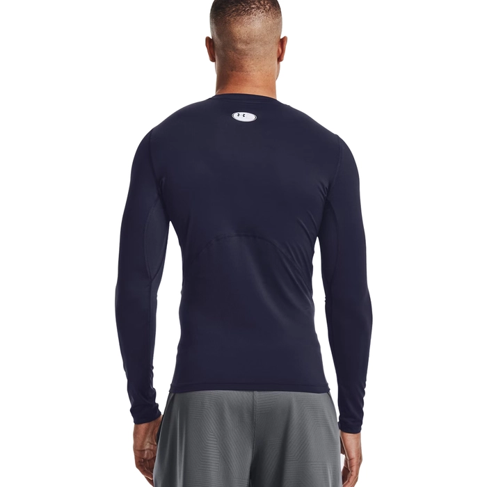 UA HEATGEAR LONG SLEEVE COMPRESSION T-SHIRT 'NAVY BLUE'