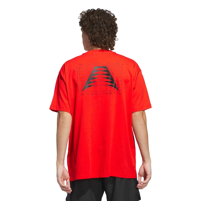 ADIDAS ANTHONY EDWARDS SEASONAL LOGO T-SHIRT 'RED'
