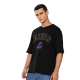 NBA LOS ANGELES LAKERS MIDNIGHT BLACK OVERSIZED T-SHIRT 'BLACK'