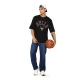 NBA CHICAGO BULLS MIDNIGHT BLACK OVERSIZED T-SHIRT 'BLACK'