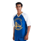 NBA GOLDEN STATE WARRIORS CONTRAST COLOUR OVERSIZED T-SHIRT 'ROYAL BLUE'