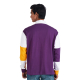 NBA: LOS ANGELES LAKERS EMBROIDERED OVERSIZED POLO T-SHIRT FULL SLEEVE-YELLOW