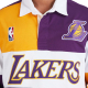 NBA: LOS ANGELES LAKERS EMBROIDERED OVERSIZED POLO T-SHIRT FULL SLEEVE-YELLOW