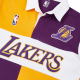 NBA: LOS ANGELES LAKERS EMBROIDERED OVERSIZED POLO T-SHIRT FULL SLEEVE-YELLOW