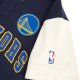 NBA: GOLDEN STATE WARRIORS TYPOGRAPHY OVERSIZED POLO T-SHIRT-NAVY