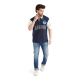 NBA: GOLDEN STATE WARRIORS TYPOGRAPHY OVERSIZED POLO T-SHIRT-NAVY