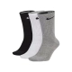NIKE PERFORMANCE LIGHTWEIGHT TRAINING CREW SOCKS (3 PAIRS) 'BLACK/GREY/WHITE'