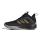 ADIDAS MEN'S BASKETBALL OWN THE GAME 3 SHOES 'CORE BLACK / GOLD METALLIC / MGH SOLID GREY'