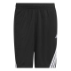 ADIDAS MEN'S LEGENDS 3-STRIPES BASKETBALL SHORTS 'BLACK / WHITE'