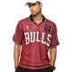 NBA: CHICAGO BULLS VINTAGE OVERSIZED POLO T-SHIRT 'MAROON'