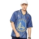 NBA GOLDEN STATE WARRIORS VINTAGE OVERSIZED POLO T-SHIRT 'BLUE'