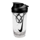 NIKE TR RECHARGE  BOTTLE 470 ML SIPPER SHAKER 'CLEAR BLACK/CANNON VOLT'