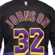 NBA MAGIC JOHNSON LOS ANGELES LAKERS FULL SLEEVE OVERSIZED JERSEY 'BLACK'