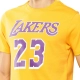 NBA LEBRON JAMES LOS ANGELES LAKERS CLASSIC PLAYER NAME T-SHIRT 'YELLOW'