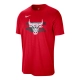 NIKE MENS NBA CHICAGO BULLS COURTSIDE SHORT SLEEVE T-SHIRT RED