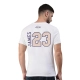 NBA LEBRON JAMES LOS ANGELES LAKERS NAME & NUMBER T-SHIRT 'WHITE'