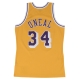 SWINGMAN JERSEY LOS ANGELES LAKERS HOME 1996-97 SHAQUILLE O'NEAL 'YELLOW'